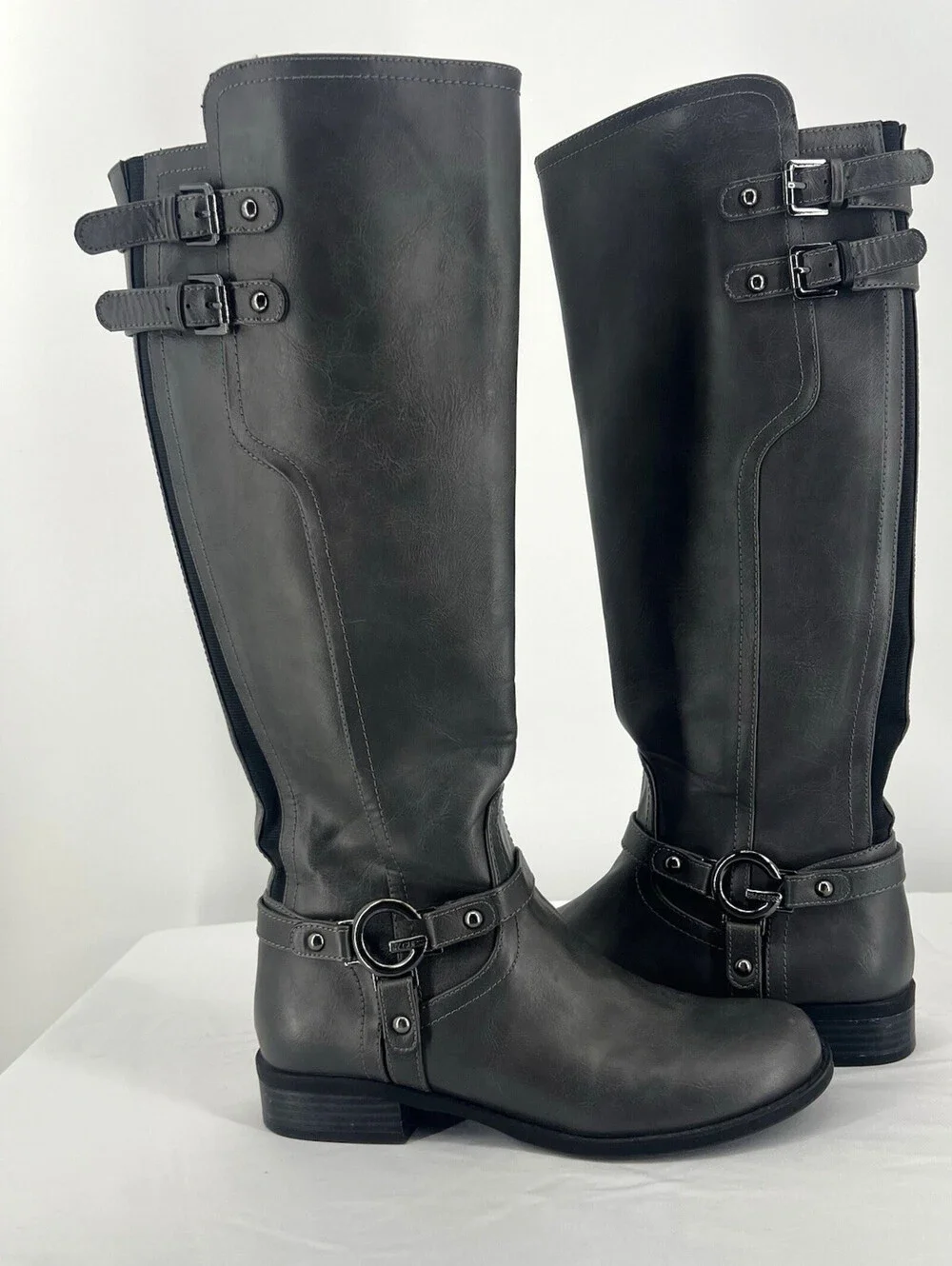 g by Guess Ladies Size 8M Gray Knee High riding boots (88-2)